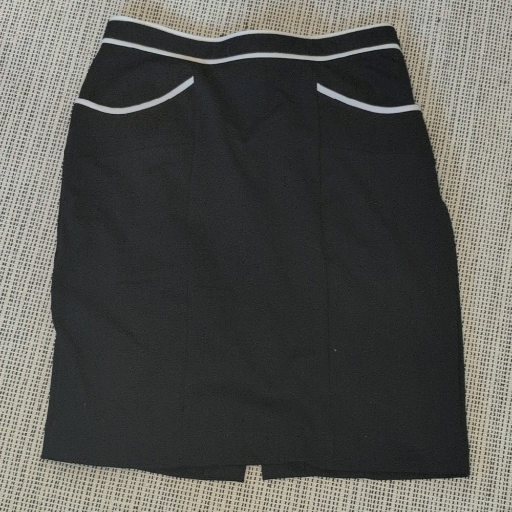Banana Republic Black Pencil Skirt with White Trim